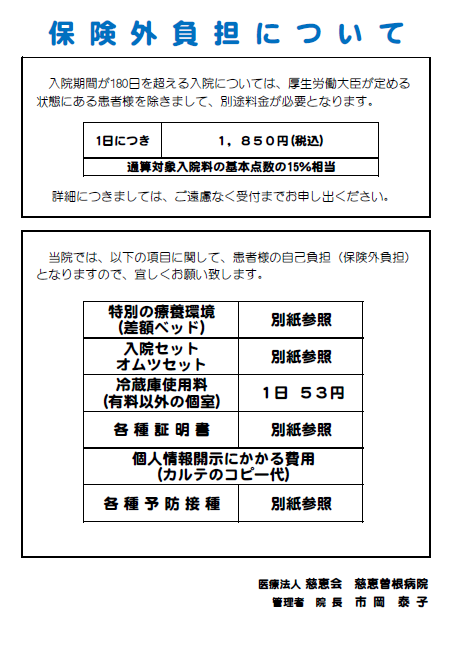 院内掲示（自費）